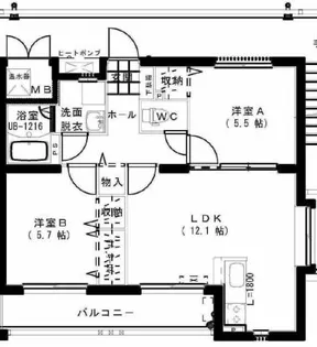 ユーミー江平 A【2階】の間取り