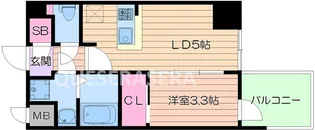 HS梅田EAST【5階】の間取り