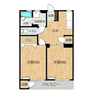 鶴田ハイツ春日居【1階】の間取り