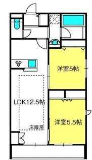 グリュック【2階】の間取り