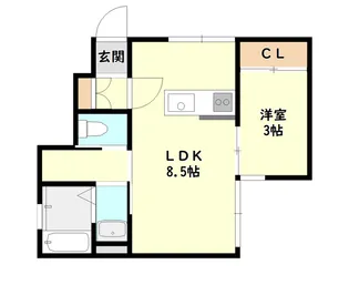 LIFE南万代【1階】の間取り