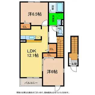 アンジェリカ A・B・C【2階】の間取り