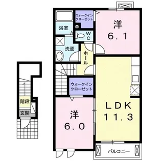 ヴァーサ レミィ-A【2階】の間取り