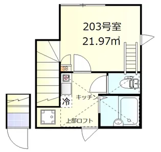 ウェルシー蒲田【2階】の間取り