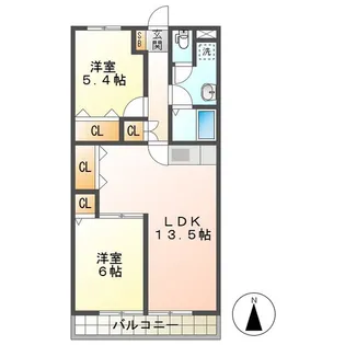 レインボーズマンション近藤【1階】の間取り