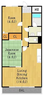 ファミール安倉【1階】の間取り