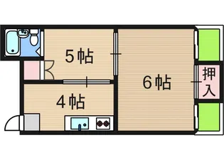 第一東洋ハイツ【5階】の間取り