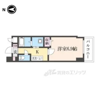 EsTRUTHKYOTO【7階】の間取り