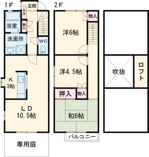 タウンハウス伊川谷7Aの間取り