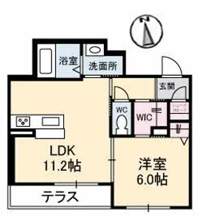 ニューマルセリーノ B棟【1階】の間取り