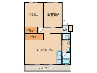 板倉ハイツ【3階】の間取り