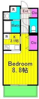 ガーデンビィラ六番館【3階】の間取り