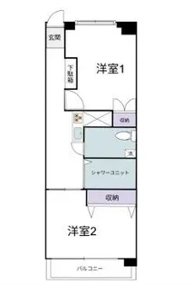 三田高島平第2コーポ【4階】の間取り