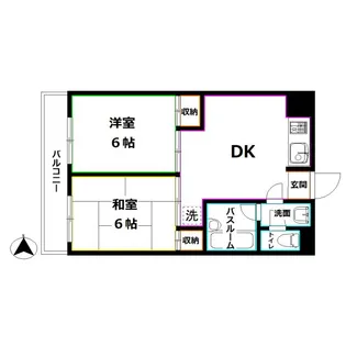 グリーンサンハイツ【3階】の間取り