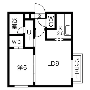 アルファ中島公園【2階】の間取り