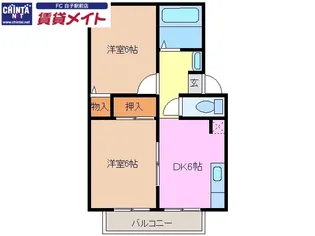 GYハイツ【2階】の間取り