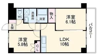 カメリア向ヶ丘【4階】の間取り