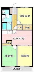 山の手マンションII【4階】の間取り