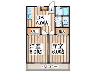 ハイネス2【2階】の間取り
