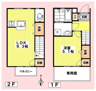 インフィールド一橋【1階】の間取り