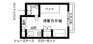 女子学生会館ブリックス【2階】の間取り