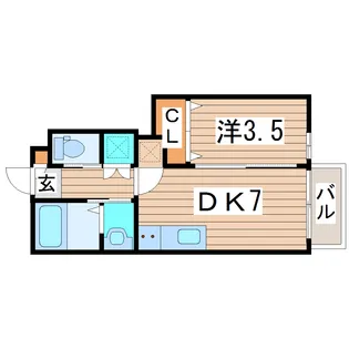 カルムA【1階】の間取り
