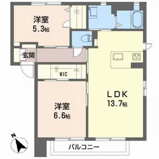 バリュージュ祗園【2階】の間取り
