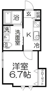 Casa kelly(カーサケリー)【2階】の間取り