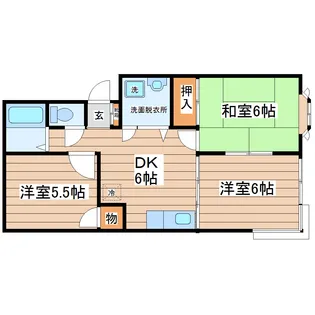 ロイヤルシティ石田参番館【1階】の間取り