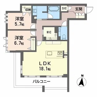 グラン佐藤【1階】の間取り