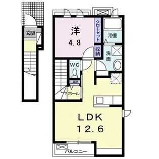 シャトン【2階】の間取り