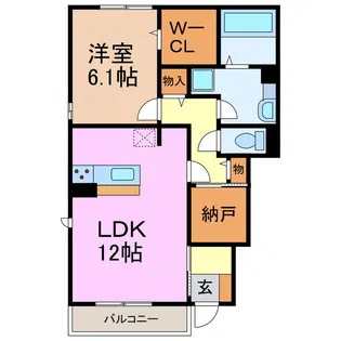 ガーデンプラザ新栄【1階】の間取り