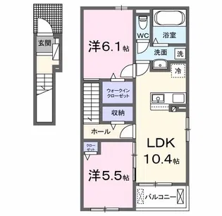 アルバーダハウス【2階】の間取り