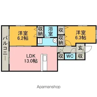エルパティオAB【1階】の間取り