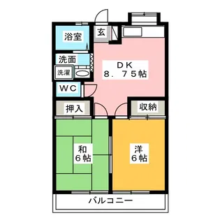 ハイツアサノ【2階】の間取り