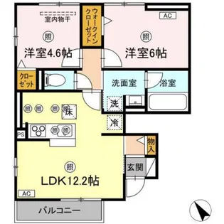 ラ・グランシューズ【1階】の間取り