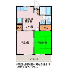 2DKの間取り画像