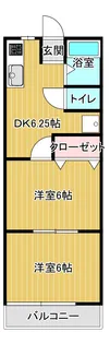 メゾン越仙【1階】の間取り