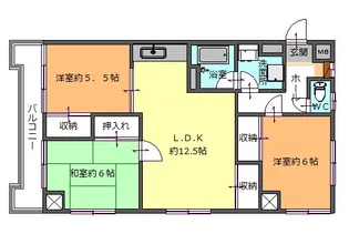ライオンズマンション馬込第2【2階】の間取り