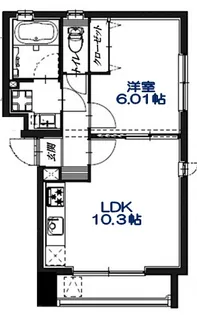 エコロジースクエア笹塚【1階】の間取り