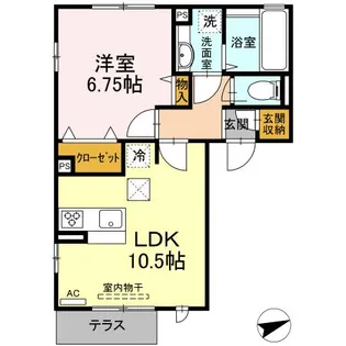 第3コスモスヴィラ【1階】の間取り
