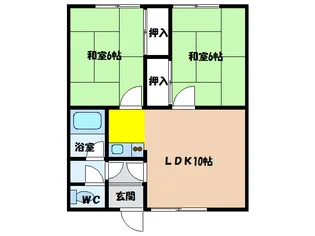 コーポオト【1階】の間取り