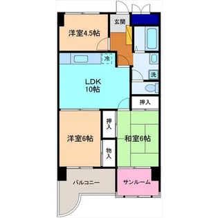 メイプルハイツ【1階】の間取り