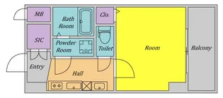 トレヴァンス梅田【9階】の間取り