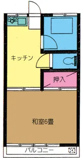 あかつき荘【1階】の間取り