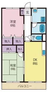 ルネスくさかべ【3階】の間取り