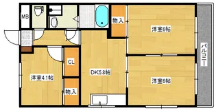 旭グリーンハイツ【3階】の間取り