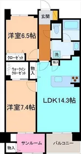 フォレスト金沢西泉【6階】の間取り