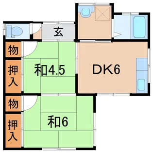 福島県福島市飯坂町湯野字大水口【一戸建】の間取り