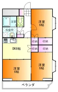 ニューキャッスル【3階】の間取り
